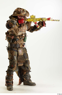 Photos Ryan Sutton in Postapocalyptic Suit shooting aiming gun gun…